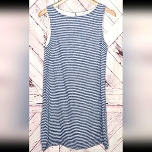 beachlunchlounge Linen Nautical Striped Sleeveless Dress